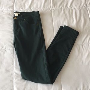 H&M Dark Green Skinny Jeans